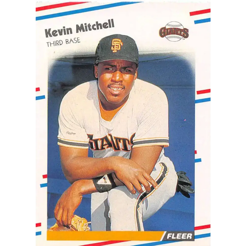 1988 Fleer #92 Kevin Mitchell EX Excellent San Francisco Giants Baseball Card - Baseball Card Single