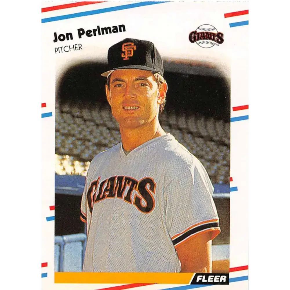 1988 Fleer #93 Jon Perlman EX Excellent San Francisco Giants Baseball Card - Baseball Card Single