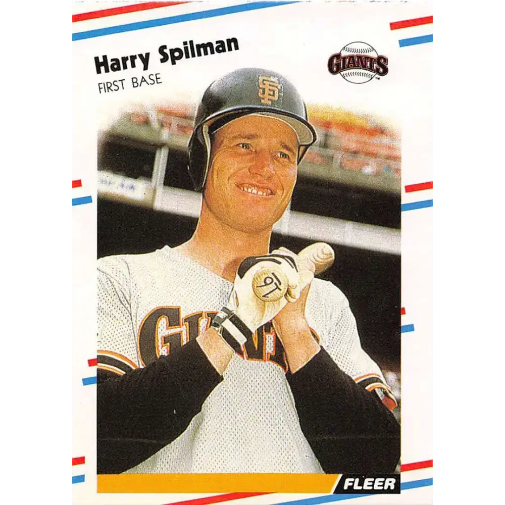 1988 Fleer #97 Harry Spilman EX Excellent San Francisco Giants Baseball Card - Baseball Card Single