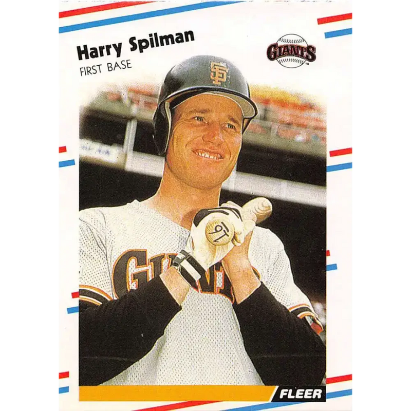1988 Fleer #97 Harry Spilman EX Excellent San Francisco Giants Baseball Card - Baseball Card Single