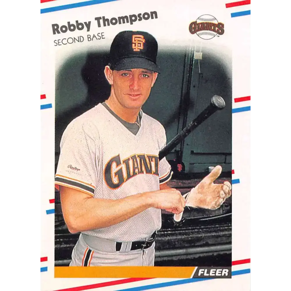 1988 Fleer #98 Robby Thompson EX Excellent San Francisco Giants Baseball Card - Baseball Card Single