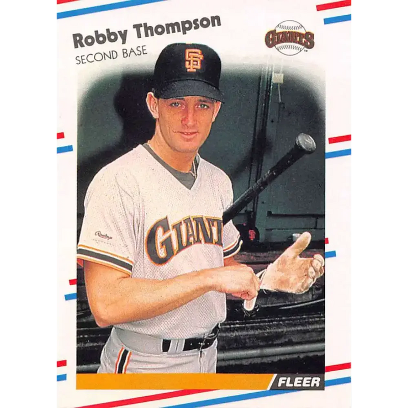 1988 Fleer #98 Robby Thompson EX Excellent San Francisco Giants Baseball Card - Baseball Card Single