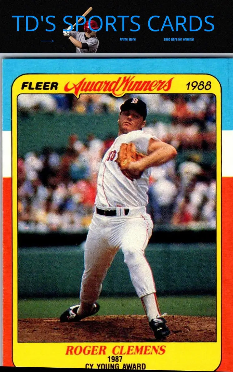 Roger Clemens baseball card from 1988 Fleer Award Winners collection