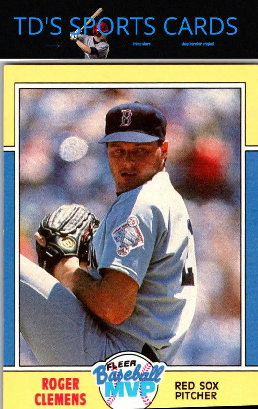 Roger Clemens Fleer Baseball MVPs card from 1988 Fleer Baseball MVPs collection