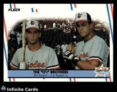 1988 Fleer BILL RIPKEN/CAL RIPKEN JR. #640 Baltimore Orioles