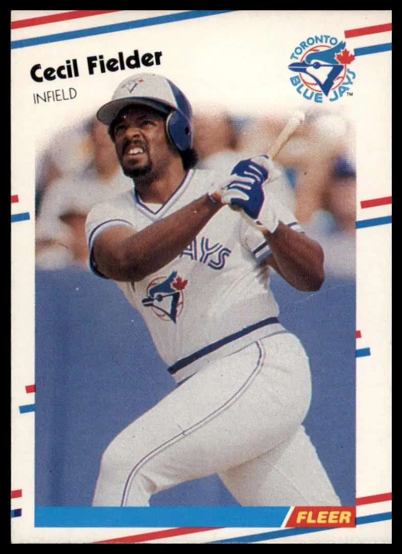 1988 Fleer Cecil Fielder 110 Toronto Blue Jays NM - Baseball Card Single