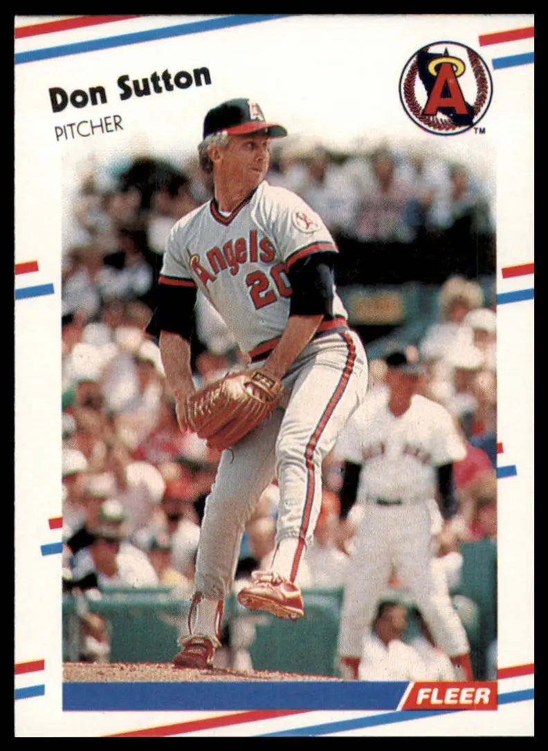 1988 Fleer Don Sutton 505 California Angels NM - Baseball Card Single