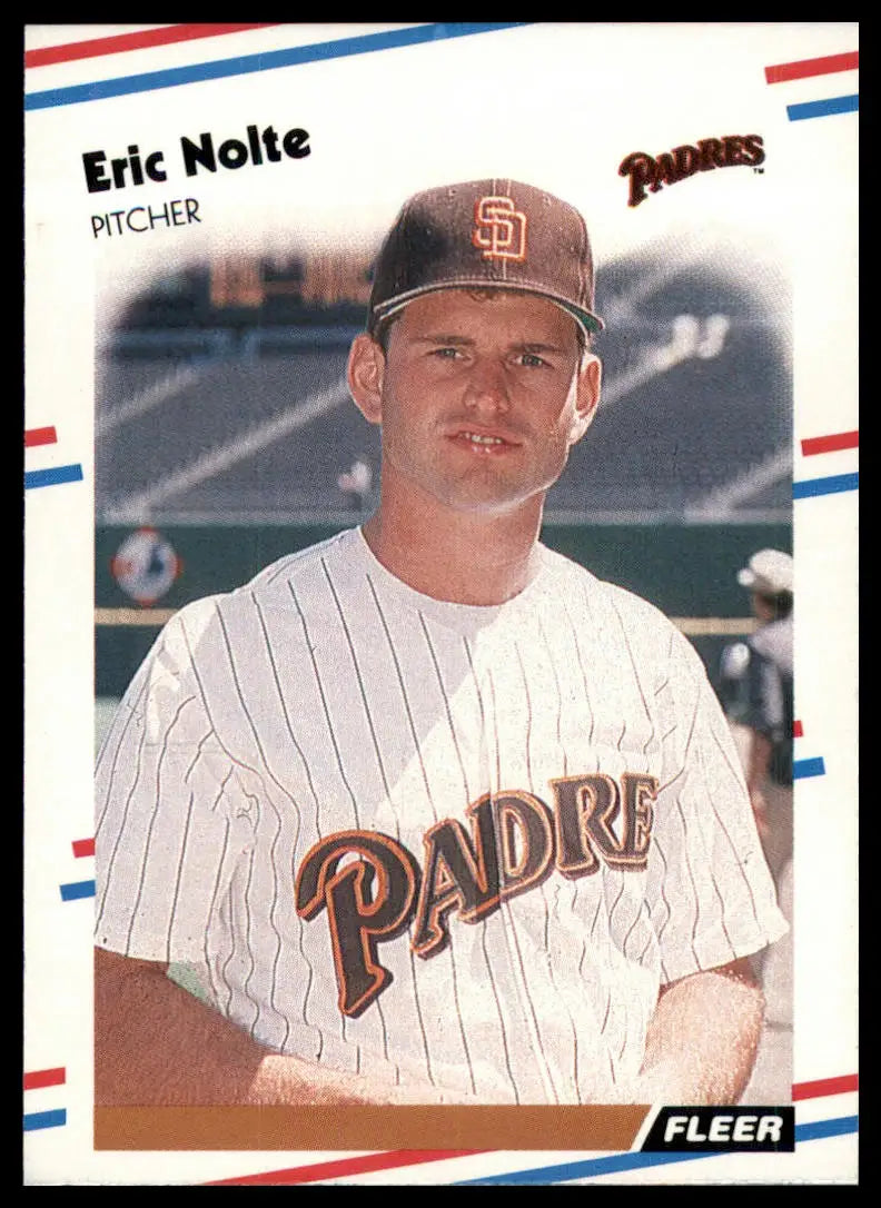 1988 Fleer Eric Nolte RC 593 San Diego Padres NM - Baseball Card Single