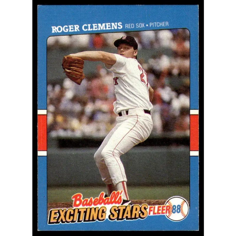 1988 Fleer Exciting Stars #10 Roger Clemens EX/NM Boston Red Sox Baseball Card - Baseball Card Single