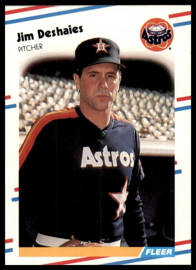 1988 Fleer Jim Deshaies 446 Houston Astros NM - Baseball Card Single