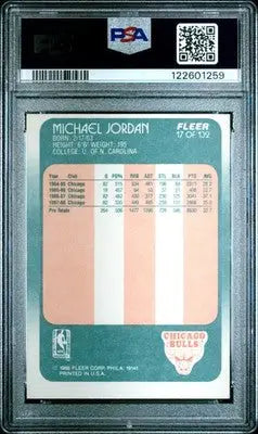 1988 Fleer Michael Jordan #17 Basketball PSA 5