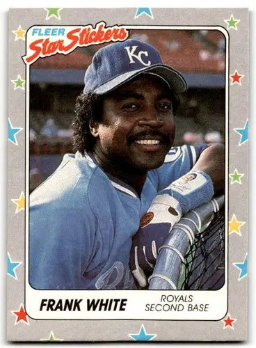 1988 Fleer Star Stickers Frank White baseball card NM-MT Royals ID 42781
