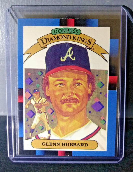 1988 Glenn Hubbard Donruss Diamond Kings #22 Baseball Card - Baseball Card Single