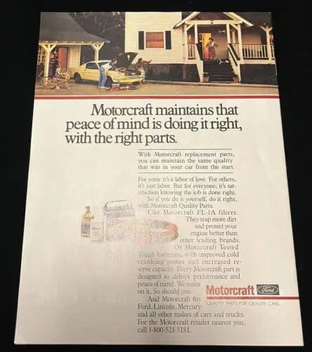 Motorcraft advertisement in 1988 Fame Annual Program autographed by Willie Stargell Auto