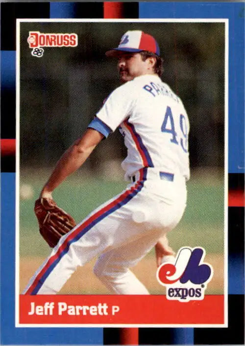 1988 Jeff Parrett Donruss Baseball Card #406 - Baseball Card Single