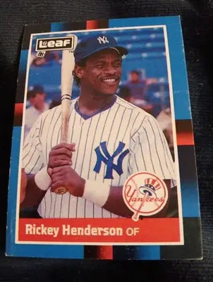 1988 Leaf Canadian - Rickey Henderson #145. NY Yankees. NRMT+ - Baseball Card Single