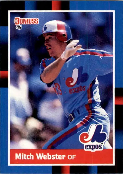 1988 Mitch Webster Donruss Baseball Card #257 - Baseball Card Single