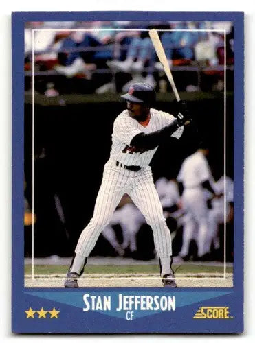 Original gloss baseball card featuring Stan Jefferson San Diego Padres player