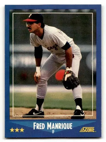 Original gloss Fred Manrique Chicago baseball card in Manrique Chicago White Sox collection