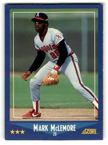 1988 Score Mark McLemore California Angels baseball card for California Angels baseball fans