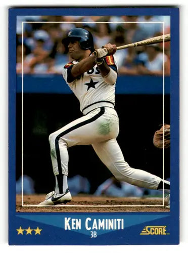 Original gloss Ken Caminiti baseball card 1988 Score #164 mint RC rookie Astros