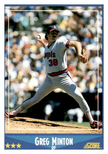 1988 Score #176 Greg Minton EX/NM Angels ID:66729 - Baseball Card Single