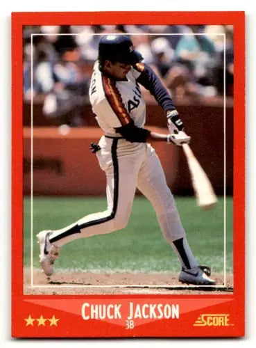 Original gloss Chuck Jackson Houston baseball card featuring Jackson Houston Astros
