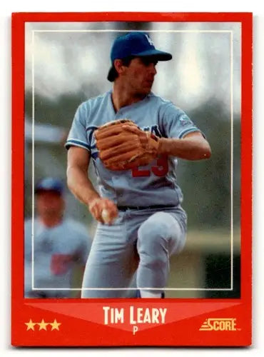 Original gloss Tim Leary Los Angeles Dodgers baseball card 1988 Score #224