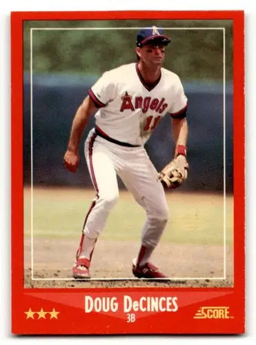 Original gloss baseball card featuring Doug DeCinces of the California Angels