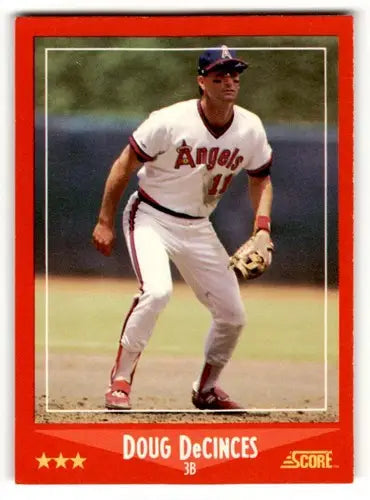Original gloss 1988 Score Doug DeCinces California Angels baseball card image