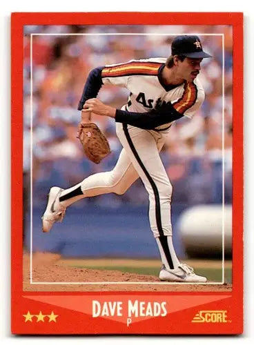 Dave Meads Houston baseball card from 1988 Score #243 Houston Astros baseball card