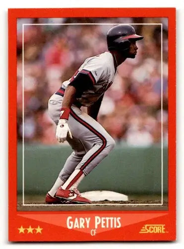 Original gloss Gary Pettis California Angels baseball card 1988 Score #255