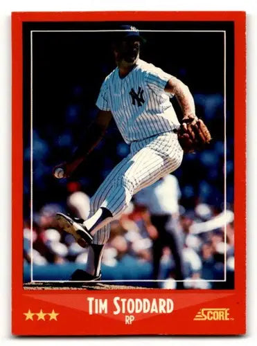 1988 Score #258 Tim Stoddard New York Yankees Baseball Cards EX/NM ID:58473 - Baseball Card Single