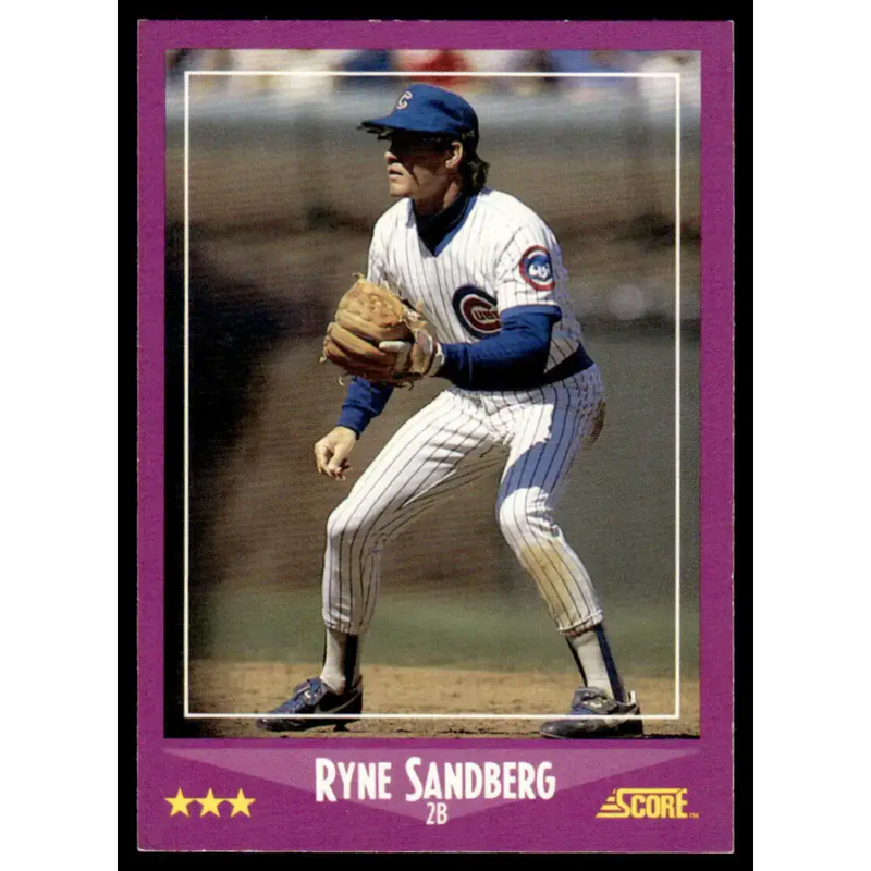 1988 Score #26 Ryne Sandberg EX Chicago Cubs Baseball Card - Baseball Card Single