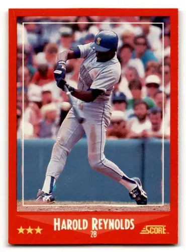 Original gloss Harold Reynolds Seattle Mariners baseball card from 1988 Score #277