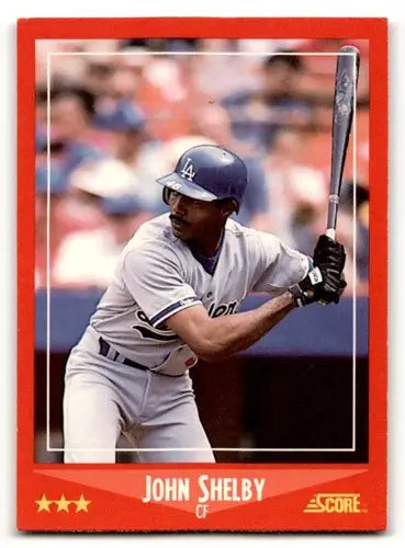 1988 Score #286 John Shelby Los Angeles Dodgers Baseball Cards EX/NM ID:54923 - Baseball Card Single