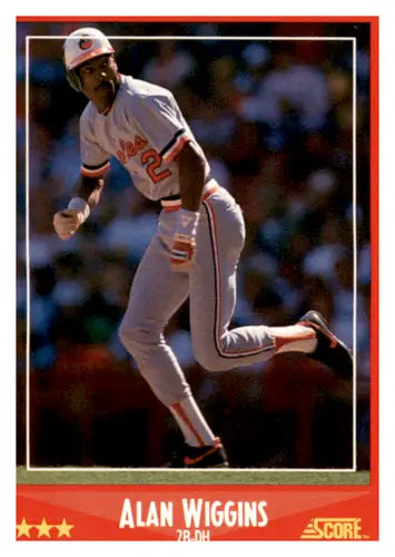 1988 Score #291 Alan Wiggins EX/NM Orioles ID:66732 - Baseball Card Single