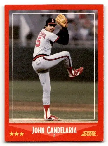 Original gloss 1988 Score John Candelaria California Angels baseball card image