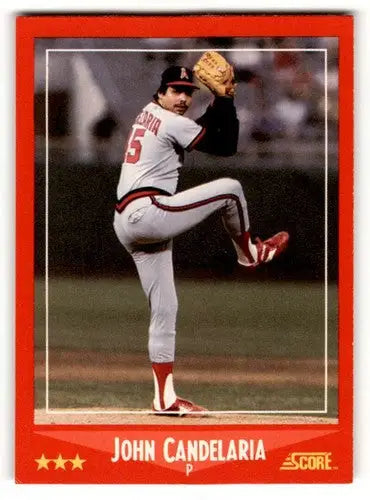 Original gloss 1988 Score John Candelaria California Angels baseball card image