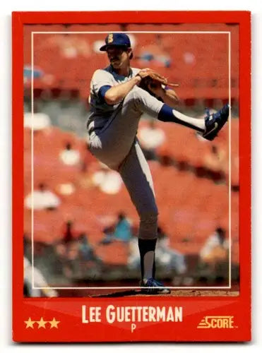 1988 Score #323 Lee Guetterman Seattle Mariners Baseball Cards EX/NM ID:58477 - Baseball Card Single