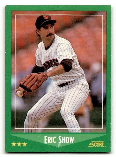 1988 Score #338 Eric Show San Diego Padres Baseball Cards EX/NM ID:54941 - Baseball Card Single