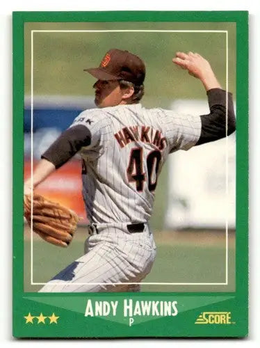 Andy Hawkins San Diego Padres baseball card from 1988 Score #347 in EX/NM condition