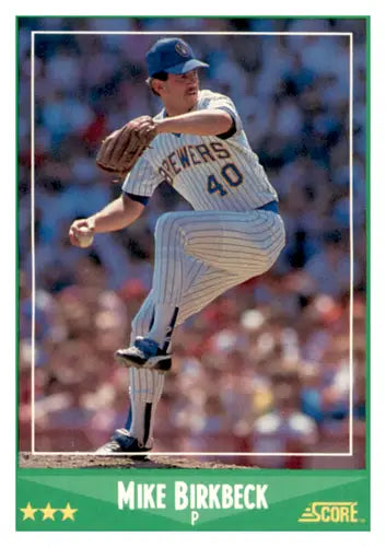 1988 Score #369 Mike Birkbeck EX/NM Brewers ID:66738 - Baseball Card Single