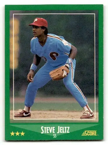 Baseball card of Steve Jeltz Philadelphia Phillies for 1988 Score #435 collection