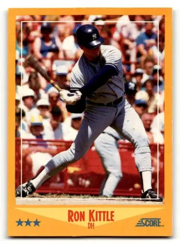 Original gloss Ron Kittle Yankees baseball card from 1988 Score #449