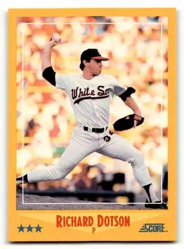 Original gloss Richard Dotson Chicago White Sox baseball card from 1988 Score series