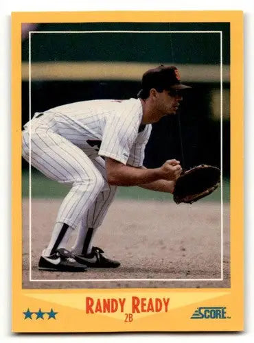Original gloss baseball card featuring Randy Ready San Diego Padres player
