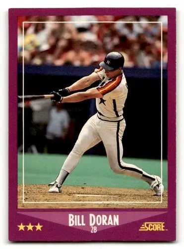 1988 Score #52 Bill Doran Houston Astros Baseball Cards EX/NM ID:58479 - Baseball Card Single