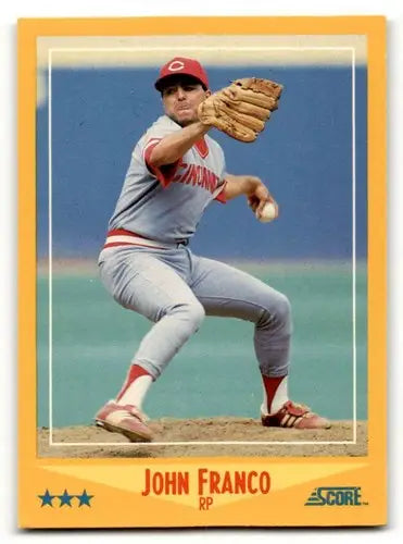 1988 Score John Franco Cincinnati Reds baseball card EX/NM product ID 55004