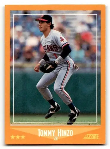 Tommy Hinzo Cleveland Indians baseball card from 1988 Score series in EX/NM condition